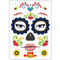 Halloween Cosplay Waterproof Temporary Skull Face Tattoo Sticker Makeup Dress Art Prop