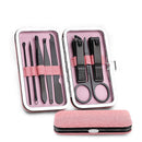 Y.F.M Stainless Steel Black Nail Clipper Pedicure Scissor Tweezer Manicure Set Kit