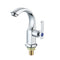 Bathroom Basin Sink Faucet Moon Curved Cold Tap Single Handle Electroplate Chrome Finish Deck Mount