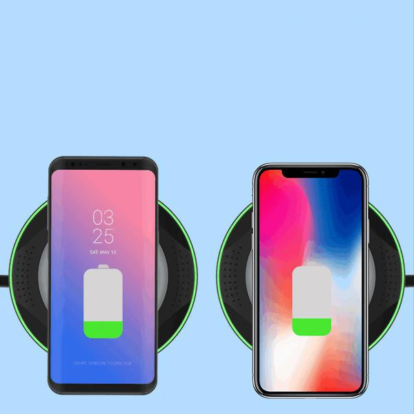 TOPK 10W 5W Wireless Charger Charging Pad With LED Light For iPhone XS MAX XR Note 9 S9 Xiaomi Mix 3