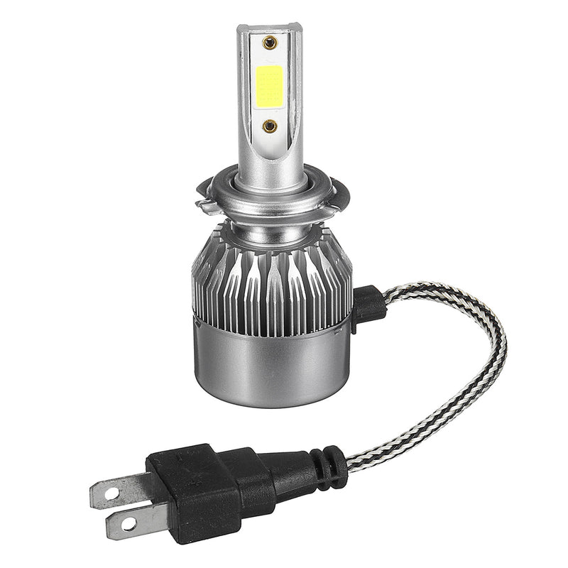 9V-36V H1/H4/H7/H11/9005/9006 COB LED Headlights Bulbs Conversion Kit White