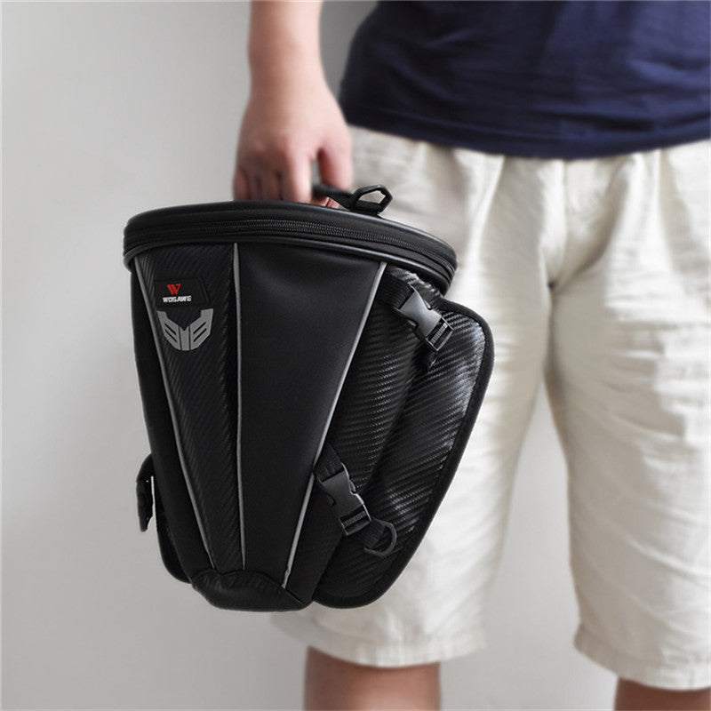 WOSAWE Motorcycle Tank Rear Seat Bag Waterproof Side Bag Multi-function Black