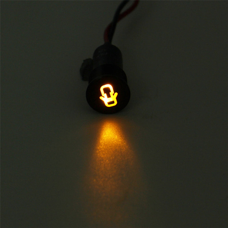Universal 12V 12mm Waterproof LED Dash Panel Warning Light Indicator Lamp