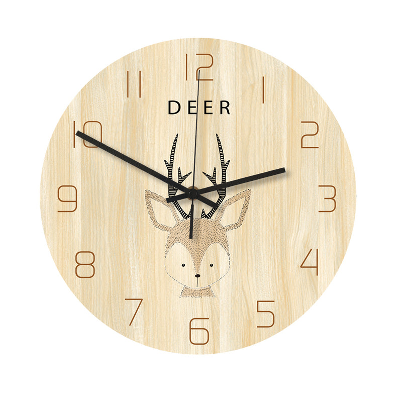 Loskii CC042 Creative Wall Clock Mute Wall Clock Cartoon Wall Clock For Home Office Decorations