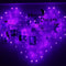 2x1m 128 LED Heart Shape Light String 220V Curtain Light Home Decor for Festival Christmas