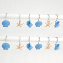 12 PCS Decorative Seashell Shower Curtain Hooks Bathroom Beach Shell Decorations