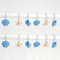 12 PCS Decorative Seashell Shower Curtain Hooks Bathroom Beach Shell Decorations