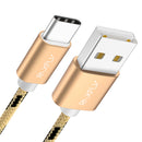 RAXFLY Nylon Braided Type C Fast Charging Data Cable 1.2M For Onplus 6 5T Xiaomi Mi8 Mi6 Mix 2s S9+