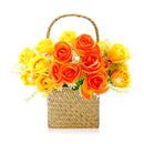 Woven Seagrass Tote Organizer Handle Bag Garden Flower Handmade Plant Pot Plant Baskets Storage Box