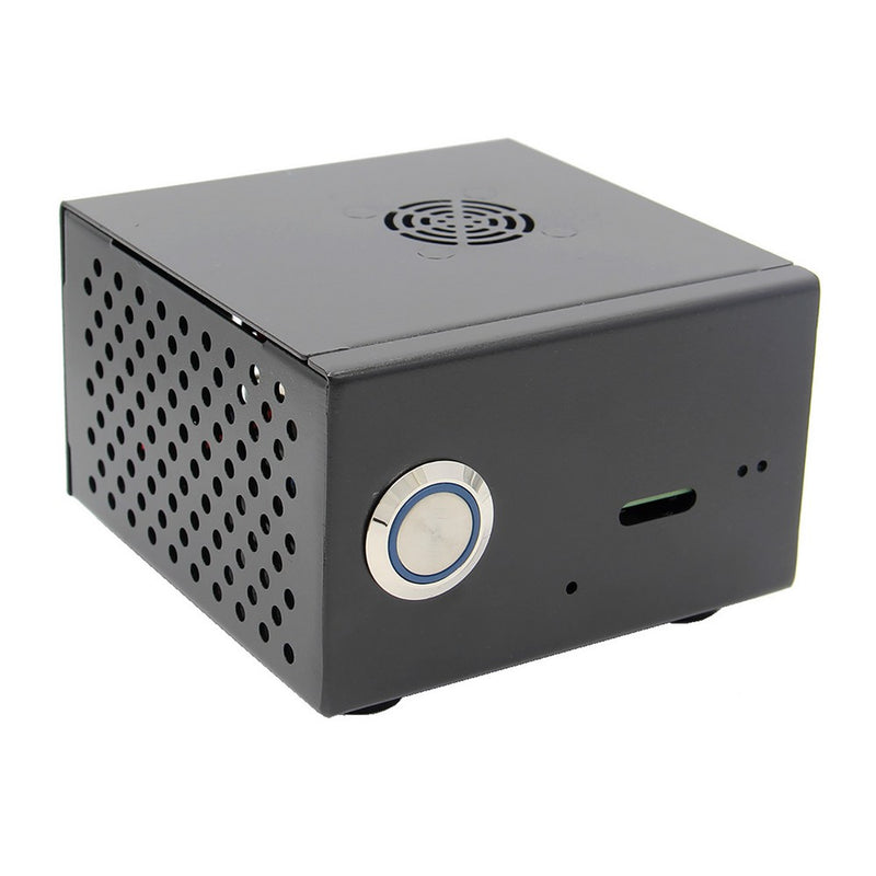 X850 V3.0 Matching Metal Case Enclosure + Power Switch + Cooling Fan for X870 / X860 / X735 Raspberry Pi Expansion Board