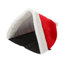 Christmas Hat Pet Nest Bed Soft Warm Cave House Sleeping Bag For Pet Cat Dog