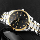 SKMEI 9101 Business Style Men Wrist Watch Full Steel Calendar Crystal Quartz Watch