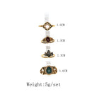 4Pcs  Fashion Vintage Acrylic Gemstone  Joint Ring
