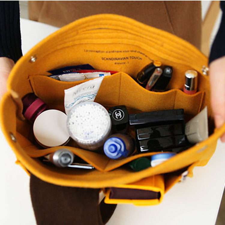 Travel Casual Bag in Bag Felt Multi-pockets Cosmetic Bag Storage Bag