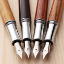 Handmade Nature Wood Barrel China Fountain Pen Extra Fine Nib 0.38mm Writing Pen