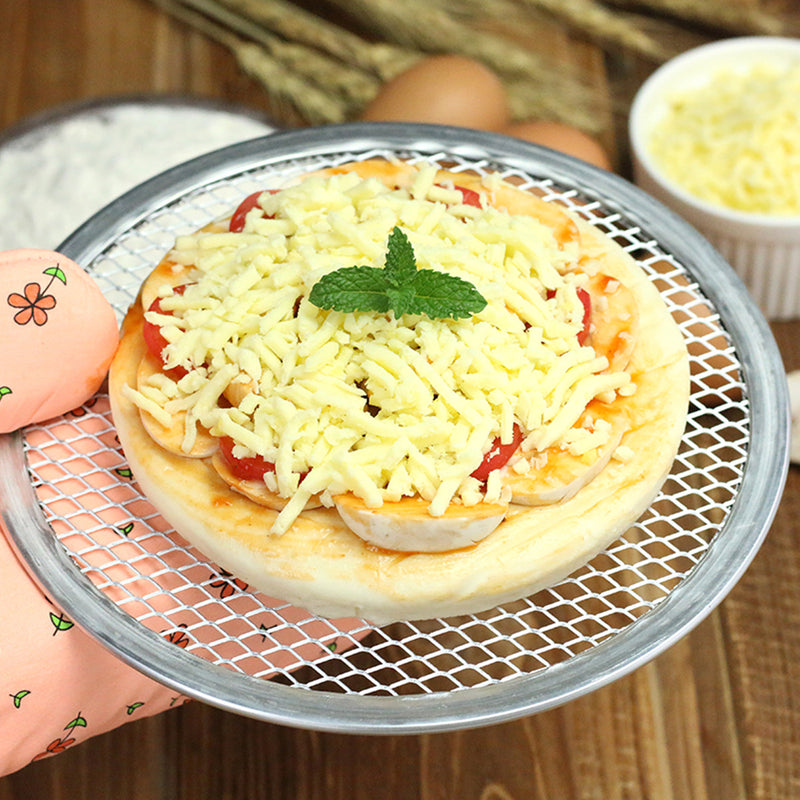 Seamless Rim Aluminium Mesh Pizza Screen Baking Tray Net Bakeware Cooking Tools