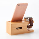 Bamboo Wood Charging Station Holder For Apple Watch 38/42mm iPhone 7/7 Plus 6/6s Plus 5/5s/SE