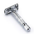 BAILI BD179 Barber Safety Blade Razor Manual Shaver Double Edge Butterfly Twist Open T-Shaped Unisex 1 Travel Case with Mirror