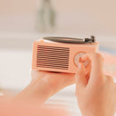 Vinivn Retro Turntable Wireless Mini Bluetooth 5.0 Speaker Portable Subwoofer, 8 Hours Working Time