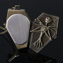 DEFFRUN Nightmare Before Christmas Quartz Pocket Watch Retro Antique Pendant Necklace Children Gift