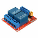 5Pcs 12V 2 Channel Relay Module With Optocoupler Support High Low Level Trigger For