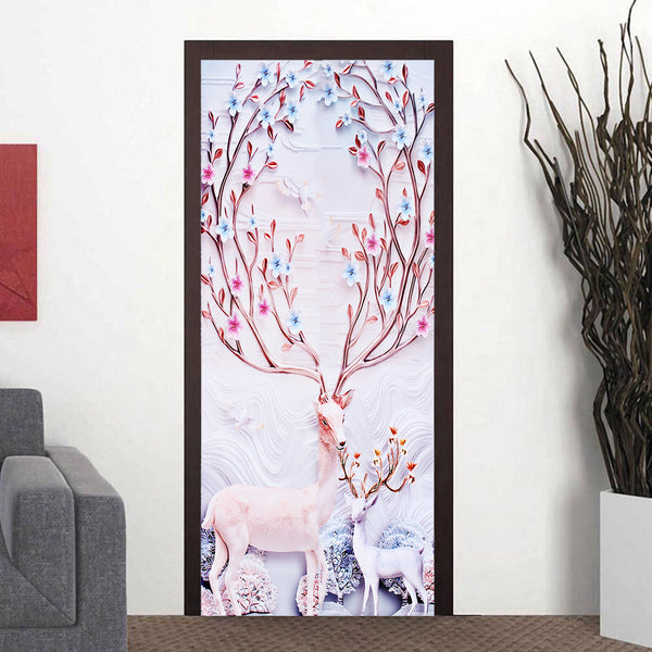 Christmas Deer Wall Sticker Window Door Sticker Art Home Party Decor Decal 45*200CM