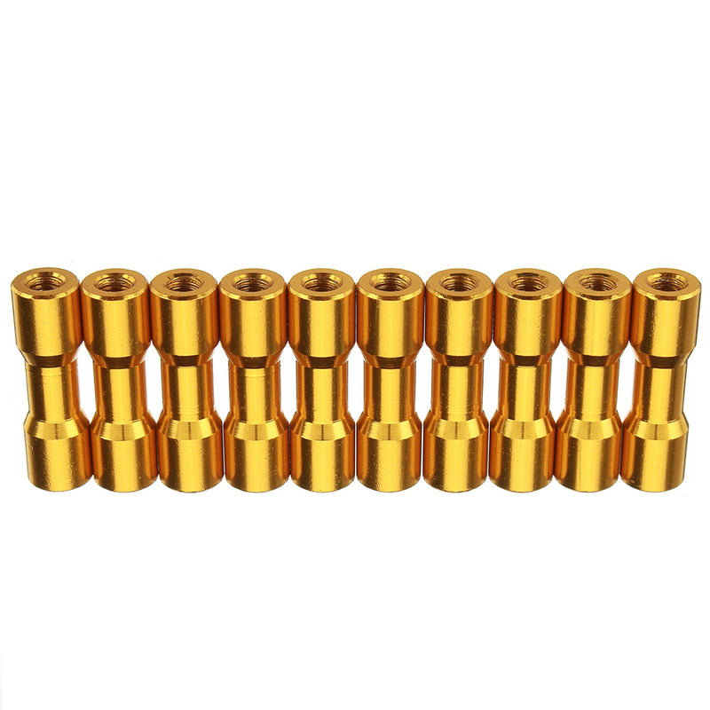 Suleve M3AS11 10Pcs M3 20mm Aluminum Alloy Standoff Spacer Round Column MultiColor Smooth Surface