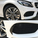 2Pcs Front Bumper Protector Splitter Canard Air Vent Cover Trim For Mercedes Benz C Class W205 AMG 15-18