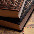 Large Thicken Diary Notebook Leather Vintage Embossed Cover Notepad Office School Stationery