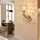 E27 Modern Crystal Wall Light Living Room Corridor Balcony Lamp 220V