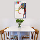 Cartoon Elephant Picture Frameless Modern Abstract Canvas Oil Painting Wall Decoration
