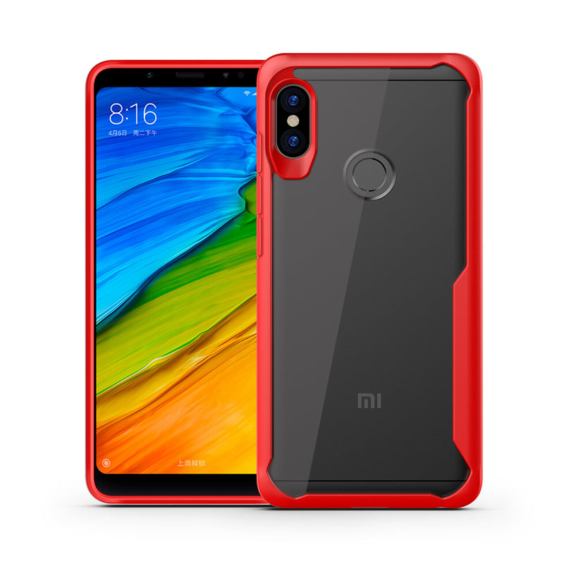 Bakeey Transparent Shockproof Silicone Frame+Acrylic Protective Case For Xiaomi Redmi Note 6 Pro