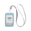 Jordan&Judy JJ-YD0010 1PC Silicone Work Card Holder with Lanyard Employee Name ID Card Cover Work Certificate Identity Badge Holder