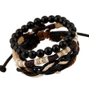 3Pcs Hemp Woven Vintage Multi-layer Men's Bracelet