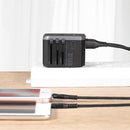 Benks 5.6A Universal Quad USB Type C Multi-function Fast Travel USB Charger US AU UK EU Adapter