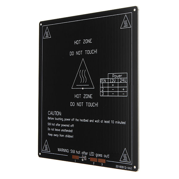 FLSUN 12V 100W 220*220*3mm Aluminum Thermal Heated Bed Hotbed For 3D Printer