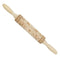 Loskii JM01688 Wooden Christmas Embossed Rolling Pin Dough Stick Baking Pastry Tool New Year Christmas Decoration