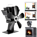IPRee 8.8inch 5 Blades Fireplace Fan Wood Burner Stove Thermal Heat Power Fan