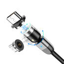 USLION 2.4A 2in1 LED 540 Magnetic Dual Position Game Quick Charge Data Cable for Samsung S10+ Xiaomi Redmi Note8 HUAWEI