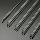4Pcs 5mm Reusable Clear Bent Glass Drinking Straws Water Juice Straws with Cleaning Brush