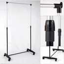 Adjustable Portable Clothes Garment Rack Hanging Rail Rolling Wheel Heavy Duty Cloth Hanger