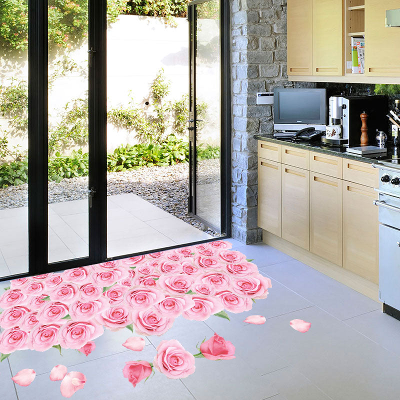 Miico FX82023 3D Rose Decorative Sticker Floor Sticker Bathroom Sticker Wall Sricker DIY Sticker