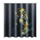 72"X 72" Wildlife Animal Nature Decor Tiger Bathroom Decor Shower Curtain with Plastic Shower Hooks