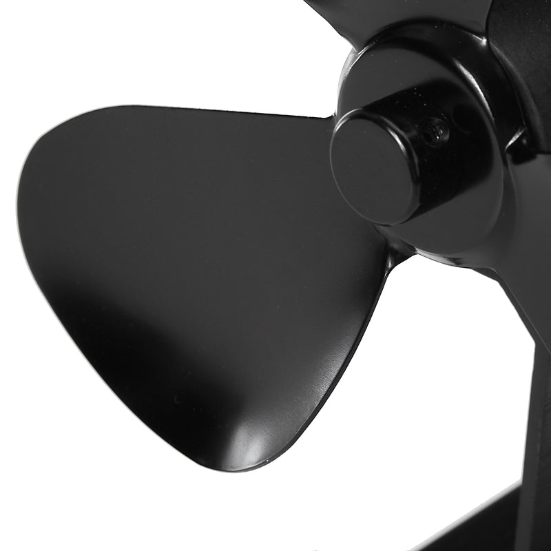 EQ2-BK(3BL) Heat Powered Wood Stove Fan Silent Eco-Friendly Fireplace Fan for Wood Log Burner
