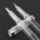 LANBITOU 3059 Piston Transparent Fountain Pen 0.38mm/0.5mm Fine Nib Smooth Writing Pen