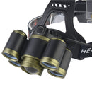 XANES 2506 2700LM Zoomable 4 Switch Modes 3T6 + 4XPE White Light 180  Rotation Adjustable Headlamp