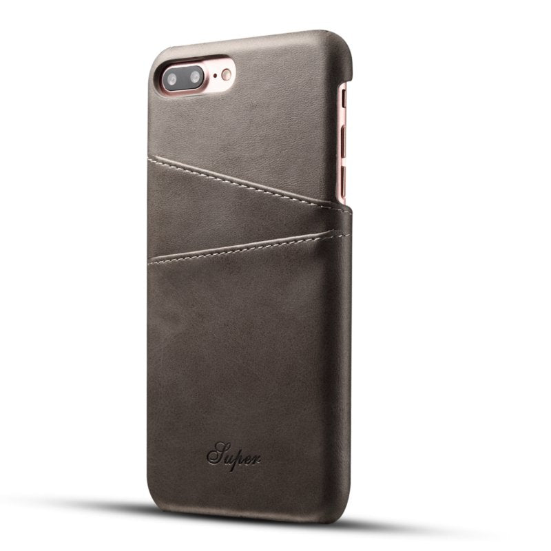 Premium Cowhide Leather Card Slot Protective Case For iPhone 7 Plus/8 Plus