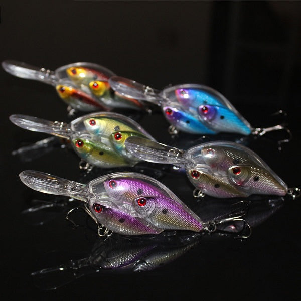 5Pcs 9.7cm Live Target Yearling Fishing Lures Jerkbait Bass Crankbaits Bait Ball