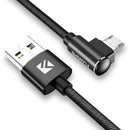 FLOVEME 2.4A 90 Degree Micro USB Fast Charging Data Cable 1M For Samsung S7 S6 Xiaomi Redmi Note 5