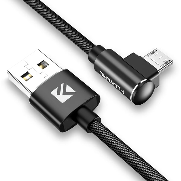 FLOVEME 2.4A 90 Degree Micro USB Fast Charging Data Cable 1M For Samsung S7 S6 Xiaomi Redmi Note 5